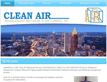 Tablet Screenshot of cleanairrefrigerant.com